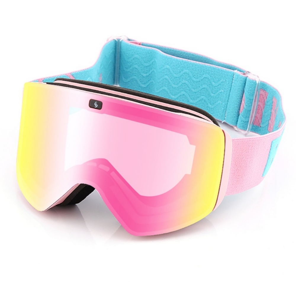 Pink Full View Snowboard goggles